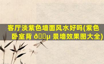 客厅淡紫色墙面风水好吗(紫色卧室背 🌵 景墙效果图大全)
